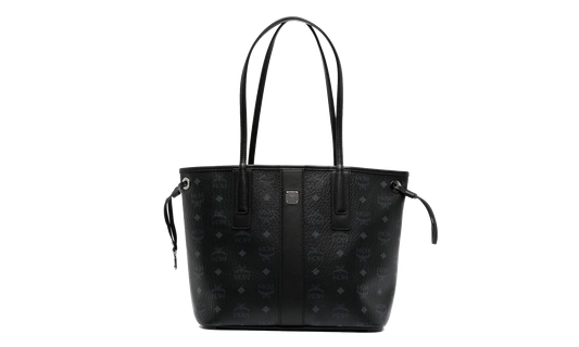 Small Liz Reversible Tote in Visetos "Black" MWPDSLR02BK001