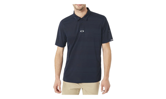 Aero Stripe Jacquard Polo Shirt "Fathom" 434034 6AC