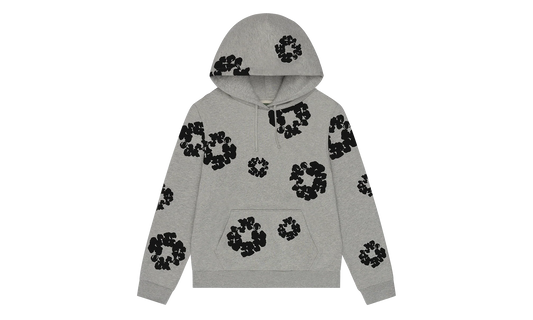 Black Cotton Wreath Hoodie "Grey" DT352