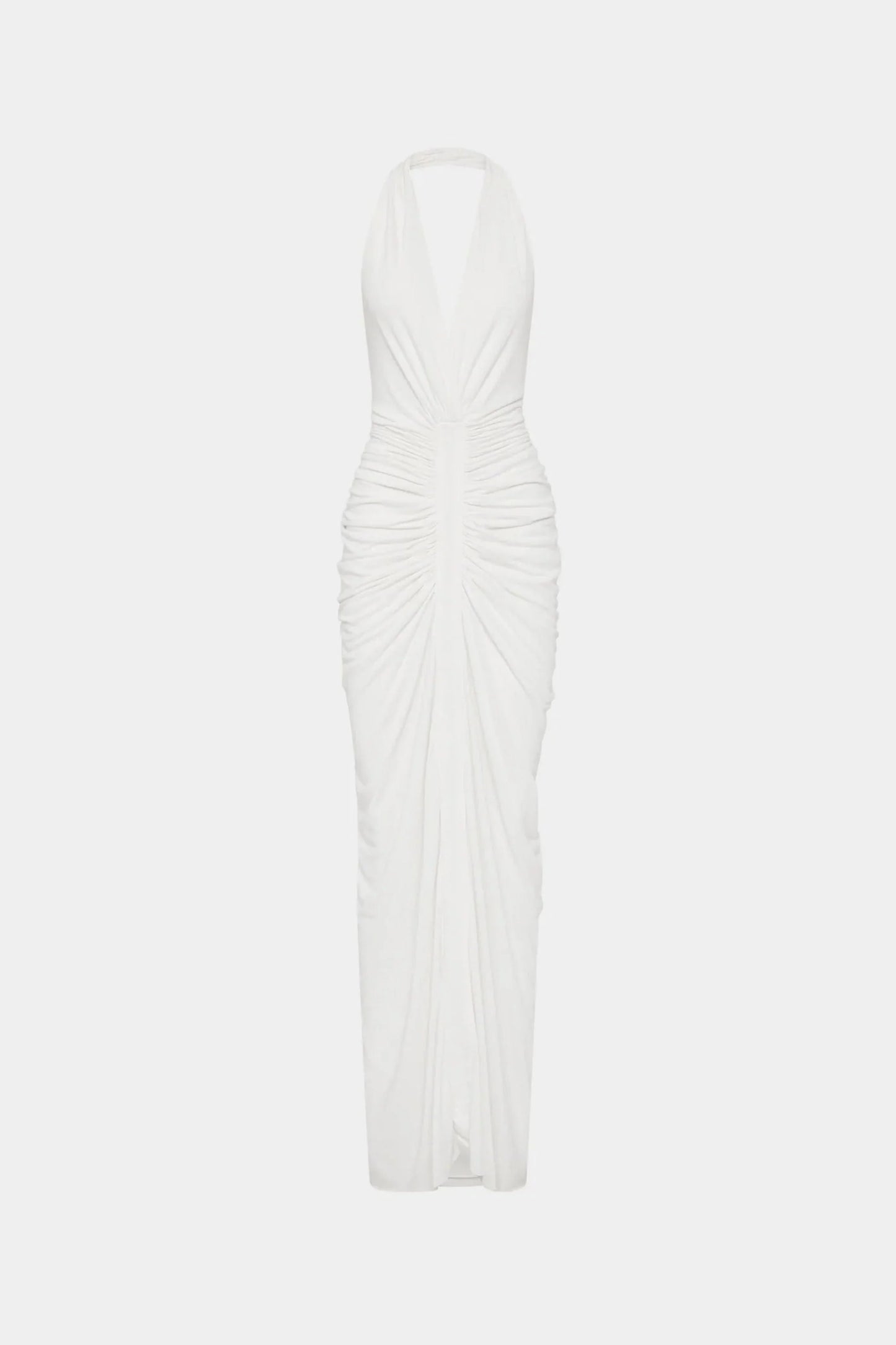 Misha Venus Gathered Cupro Dress - Ivory