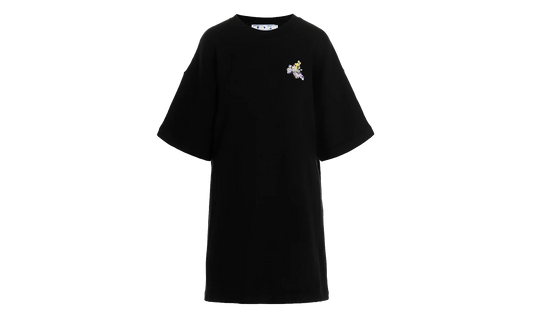 Flower Arrow Snap Tee Sweater Dress WMNS "Black" OWDB335F22JER0014084