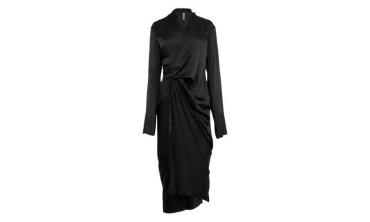 Charmeuse Wrap Dress WMNS "Black" RP02E4560 SCH 09