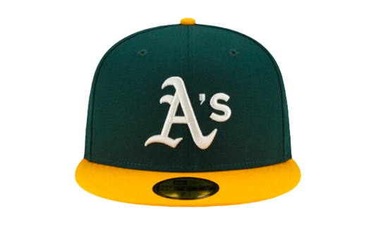 59FIFTY MLB Oakland Athletics Pop Sweat Fitted Hat "Green / Yellow" NE497