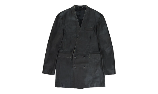 MARTINE ROSE LEATHER DOUBLE BREASTED LEATHER JACKET "BLACK" MRAW23521