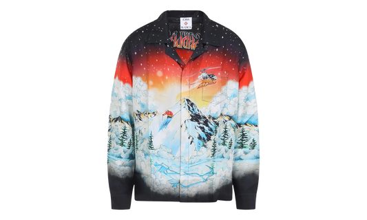 Cuban Collar Long-Sleeve Shirt "Ski Lake" M AW25 SH 006 06 EX SKI SKI