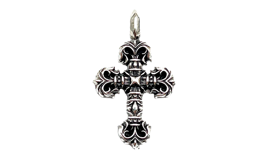 Filigree Cross Pendant With Ballchain "Silver" CHRM0803