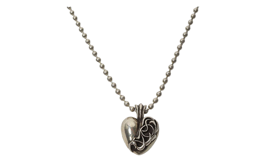 Las Vegas exclusive heart pendant with ball chain "Silver" CHRM1136