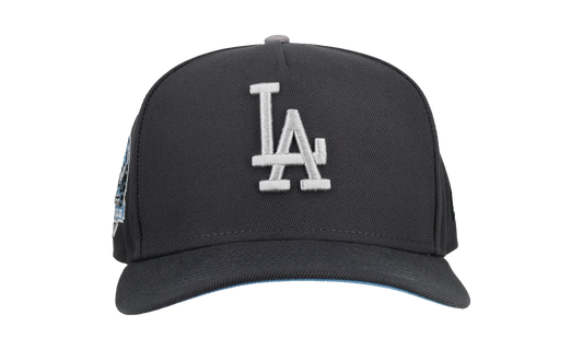 9FIFTY Los Angeles Dodgers A Frame Snapback Hat "Graphite / Ice Blue" NE155
