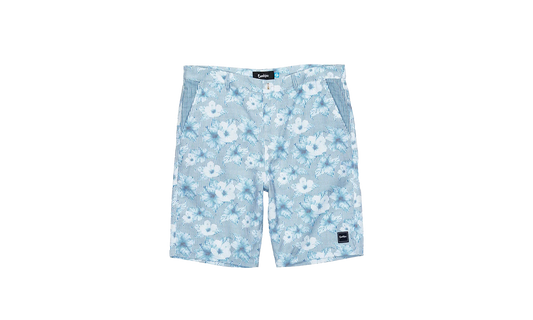 Hibiscus Seersucker Digital Print Short "Blue" 1543B4002 BLU