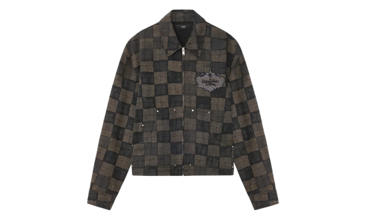 Checkered Work Jacket "Brown" AMOUJA1103 210