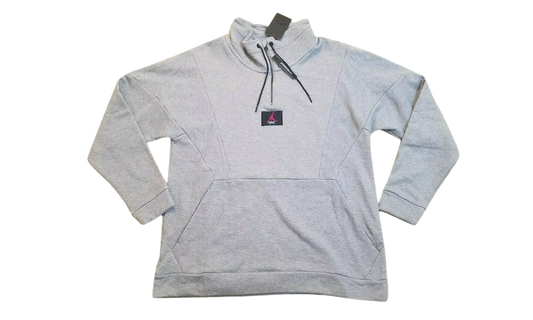 Jordan Jumpman Flight Loop 1/4 Zip Pullover Sweater "Grey / Black" AV2292 091