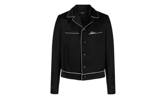 Long-Sleeve Pajama Jacket "Black" MSL004 001