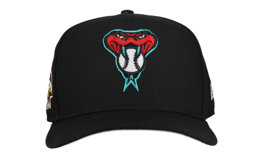 9FIFTY Arizona Diamondbacks 2001 Team Color A Frame Snapback Hat "Black (Grey Brim)" NE465