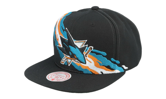 NHL Vintage Paintbrush Snapback Cap "San Jose Sharks - Black" 6HSSSH22087 SJSBLCK