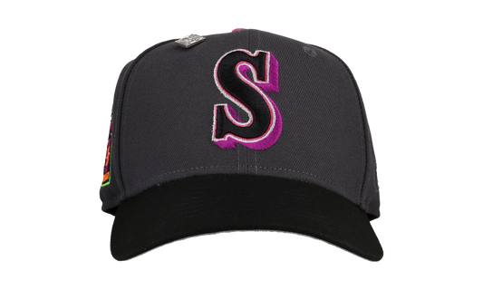 59FIFTY Seattle Mariners 40th Anniversary Fitted Hat "Graphite / Neon Metallic" NE376