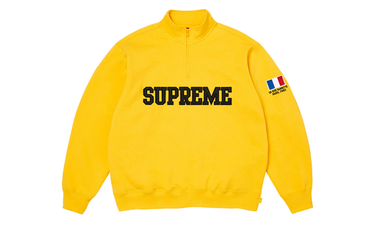 Shop Flag Half Zip Pullover "SS26 - Yellow - Paris" SU27018
