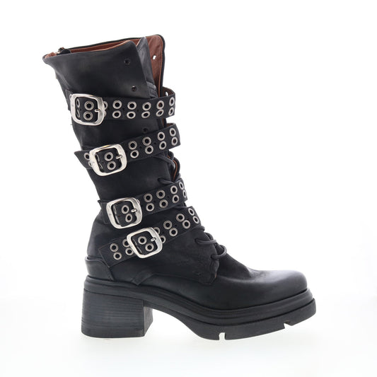 Ellington Womens Black Leather Zipper Casual Dress Boots