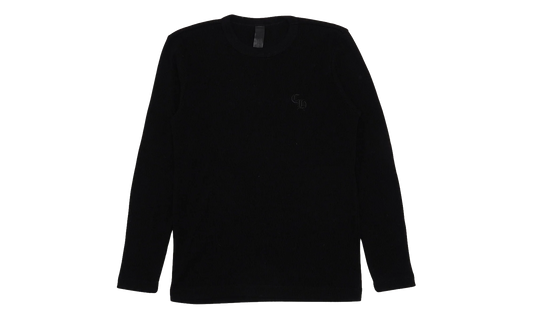 Embroidered Thermal Long Sleeve T-Shirt "Black" CHRM0824