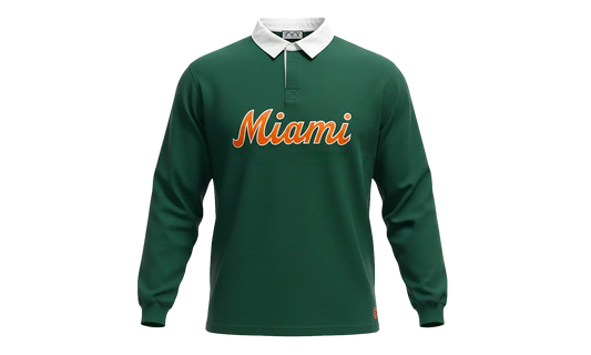 EE RUGBY CORE POLO "MIAMI - Green/Orange" EE741