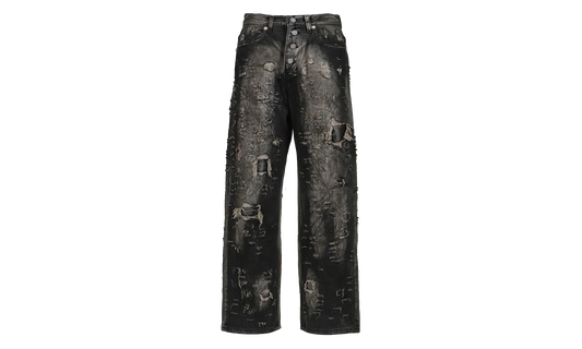 Hard-Washed Damaged Denim Pants "Black" TC25PT2002