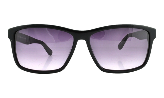 Rectangle Sunglasses "Shiny Black" L705S-001