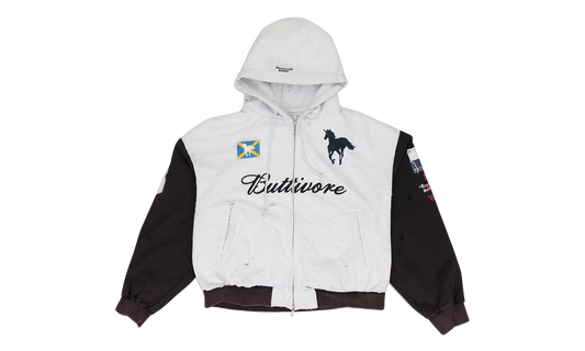 Buttivore Zip Hoodie "White" PI00008