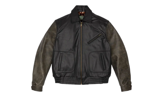 Leather Moto Jacket "Black" DT455