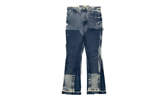 LA Flare Carpenter Pants Paint Splatter "Navy Blue Multi" GD134