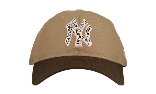 9TWENTY New York Yankees Premium Adjustable Hat "Tan / Walnut Safari Print - Pink Brim" NE333