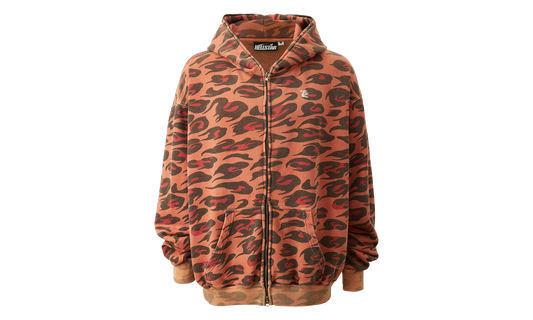 Sunfaded Cheetah Zip-Up Jacket "Red" HSR269