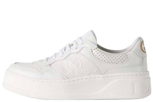 GG Embossed White Leather (Women's)