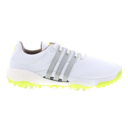 Tour360 22 GX4128 Mens White Leather Lace Up Athletic Golf Shoes